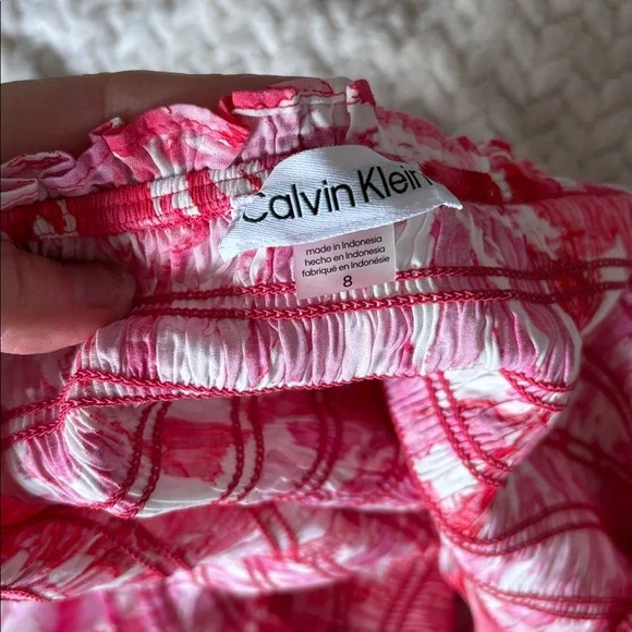Calvin Klein Pink Floral Maxi Dress Size 8 - Picture 5 of 8